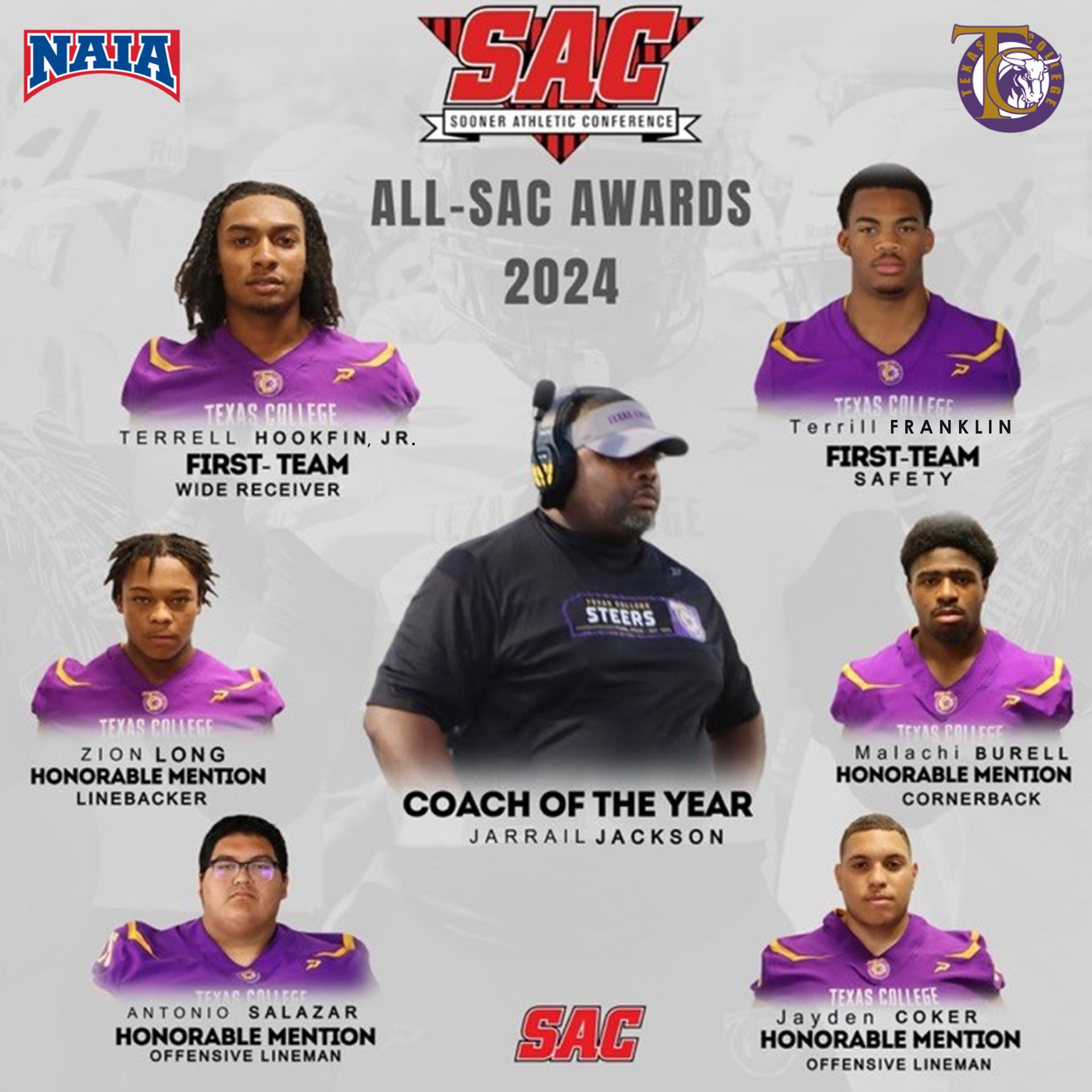 Steer Football Receives Seven All-SAC Awards
